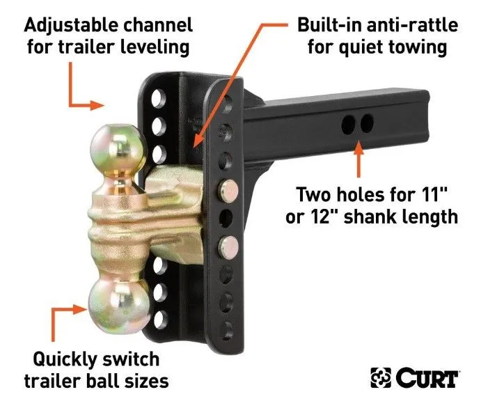 ONE MOUNT DUAL BALL  ADJ HITCH